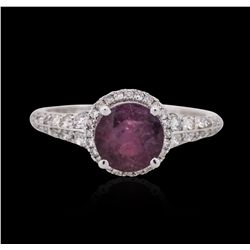 18KT White Gold 1.63ct Ruby and Diamond Ring