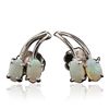 Image 1 : 14KT White Gold 1.50ctw Opal Earrings