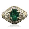 Image 1 : 14KT Yellow Gold 2.01ct Emerald and Diamond Ring