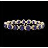 Image 2 : 14KT Yellow Gold 31.25ctw Corundum and Diamond Bracelet