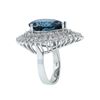 Image 3 : 14KT White Gold 14.73ct Topaz and Diamond Ring
