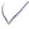 Image 3 : 14KT White Gold 16.08ctw Tanzanite and Diamond Necklace