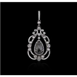 18KT Black Gold 1.96ctw Black Diamond Pendant