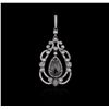 Image 1 : 18KT Black Gold 1.96ctw Black Diamond Pendant