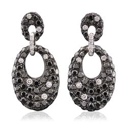 14KT White Gold 0.34ctw Diamond Earrings