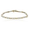 Image 1 : 14KT Two-Tone Gold 0.59ctw Diamond Bracelet