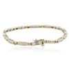 Image 2 : 14KT Two-Tone Gold 0.59ctw Diamond Bracelet
