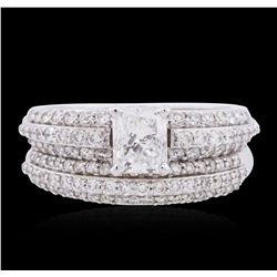 18KT White Gold 1.84ctw Diamond Wedding Ring Set