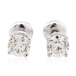 14KT White Gold 1.15ctw Diamond Solitaire Earrings