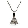 Image 1 : 14KT White Gold 0.75ctw Diamond Pendant With Chain