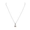 Image 2 : 14KT White Gold 0.75ctw Diamond Pendant With Chain
