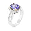 Image 3 : 14KT Two-Tone Gold 1.97ct Tanzanite and Diamond Ring