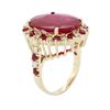 Image 3 : 14KT Yellow Gold 9.07ctw Ruby and Diamond Ring