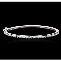 14KT White Gold 1.60ctw Diamond Bangle  Bracelet