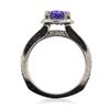 Image 3 : 14KT White Gold 1.40ct Tanzanite and Diamond Ring
