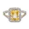 Image 1 : 14KT Yellow Gold 2.12ct Citrine and Diamond Ring