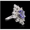 Image 2 : 14KT White Gold 2.45ct Tanzanite and Diamond Ring