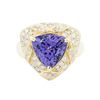 Image 1 : 14KT Yellow Gold 4.47ct Tanzanite and Diamond Ring