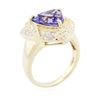 Image 3 : 14KT Yellow Gold 4.47ct Tanzanite and Diamond Ring