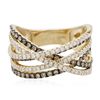 Image 1 : 18KT Two-Tone Gold 1.14ctw Diamond Ring