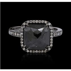 14KT Black Gold 4.44ctw Black Diamond Ring