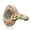 Image 2 : 14KT Yellow Gold 8.95ct Morganite and Diamond Ring