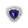 Image 1 : 14KT White Gold 5.15ct Tanzanite and Diamond Ring