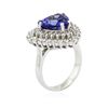 Image 3 : 14KT White Gold 5.15ct Tanzanite and Diamond Ring