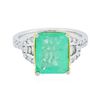 Image 1 : 14KT Two-Tone Gold 3.67ct Emerald and Diamond Ring