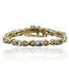 Image 1 : 14KT Yellow Gold 10.00ctw Aquamarine and Diamond Bracelet