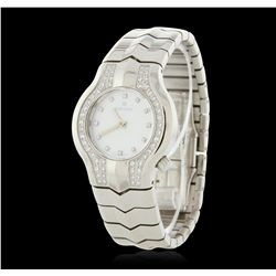 Ladies Tag Heuer Stainless Steel Diamond Wristwatch