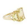 Image 2 : 10KT Yellow Gold 11.97ctw Lemon Quartz Ring