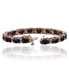 Image 2 : 14KT Rose Gold 22.24ctw Sapphire and Diamond Bracelet