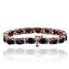 Image 3 : 14KT Rose Gold 22.24ctw Sapphire and Diamond Bracelet