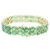 Image 2 : 14KT Yellow Gold 28.52ctw Emerald Bracelet