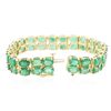 Image 3 : 14KT Yellow Gold 28.52ctw Emerald Bracelet