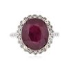 Image 1 : 14KT White Gold 8.36ct Ruby and Diamond Ring