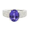 Image 1 : 14KT White Gold 3.31ct Tanzanite and Diamond Ring