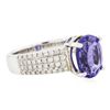 Image 2 : 14KT White Gold 3.31ct Tanzanite and Diamond Ring