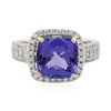 Image 1 : 14KT White Gold 4.70ct Tanzanite and Diamond Ring