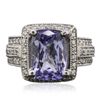Image 1 : Platinum 3.88ct Tanzanite and Diamond Ring