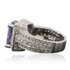 Image 3 : Platinum 3.88ct Tanzanite and Diamond Ring