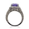 Image 4 : Platinum 3.88ct Tanzanite and Diamond Ring
