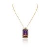 Image 1 : 14KT Yellow Gold 73.39ct Ametrine & Diamond Pendant with Chain