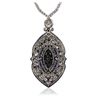 Image 3 : 18KT White Gold 33.29ct Tanzanite and Diamond Necklace