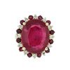 Image 1 : 14KT Yellow Gold 16.58ctw Ruby and Diamond Ring
