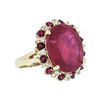 Image 2 : 14KT Yellow Gold 16.58ctw Ruby and Diamond Ring