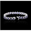 Image 3 : 14KT White Gold 13.52ctw Sapphire and Diamond Bracelet