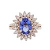 Image 1 : 14KT Rose Gold 2.09ct Tanzanite and Diamond Ring