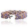 Image 3 : 14KT Rose Gold 24.17ctw Tanzanite and Diamond Bracelet